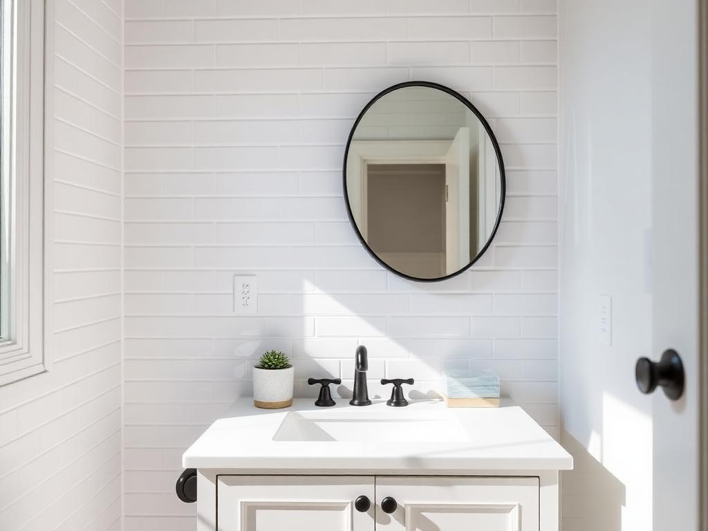After: Dated bathroom refreshed